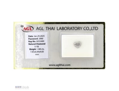 1.583CT CERTIFIED, NATURAL DIAMOND     

Heart Bri...