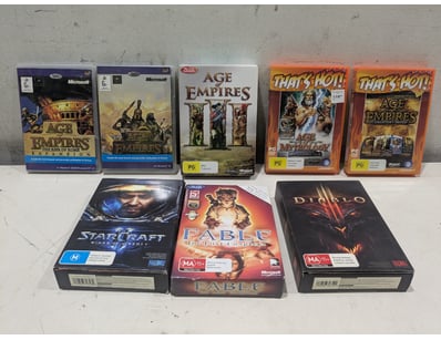 PC gaming collection featuring classic titles from...