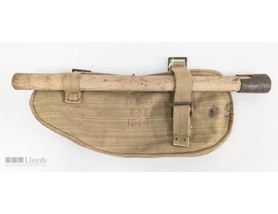 WWI ERA MILITARY ENTRENCHING TOOL WITH CANVAS CARR...