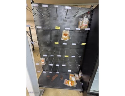 "Retail Display Shelving - Gondola style, black st...