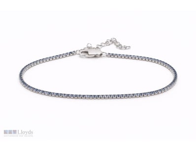 NATURAL SRI LANKAN SAPPHIRE BRACELET ON 925 SILVER...