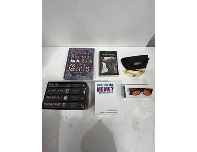 Curated collection of popular fiction, party games...