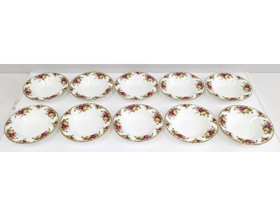 ROYAL ALBERT OLD COUNTRY ROSES RIMMED BOWLS SET OF...