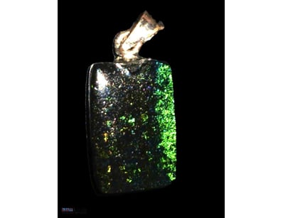 7.5 CARATS SILVER AND BLACK MATRIX OPAL PENDANT   ...