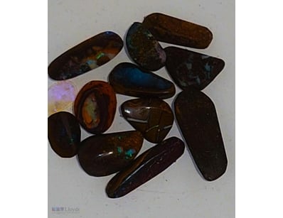 131CT YOWAH NUT AND KOROIT BOULDER OPAL RUBS      ...
