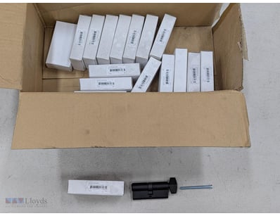 Euro profile cylinder lock, matt black, quantity: ...
