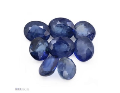 6.78CT TSW X 8, NATURAL BLUE CORUNDUM SAPPHIRES   ...