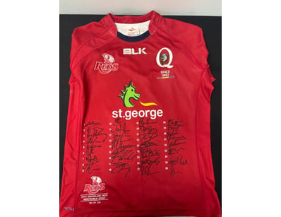 2014 QUEENSLAND REDS MEMORABILIA JERSEY - SIGNED T...
