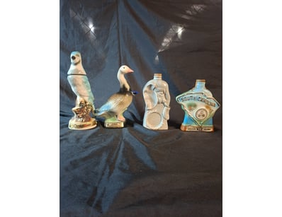 VINTAGE CERAMIC LIQUOR DECANTERS COLLECTION - FOUR...