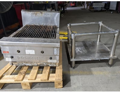 Goldstein commercial barbecue grill with stainless...