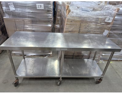 Stainless Steel Kitechen Bench on Wheels
Approx D...