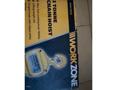 TONNE CHAIN HOIST, 1000kg, Lifting height 3m