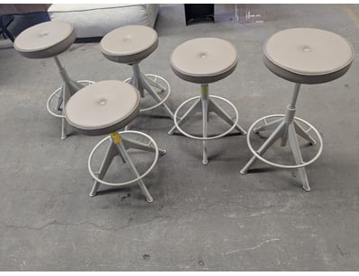 Lot of commercial-grade outdoor bar stools featuri...