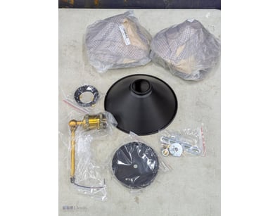 Three Pendant light fixture kit comprising black d...