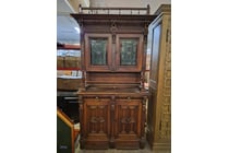 147 · Sideboard storage unit with stained glass cabinet