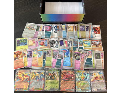 550 + ASSORTED BULK POKEMON CARDS INCLUDING HOLOS,...