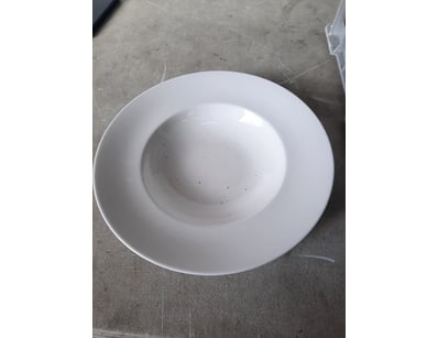 Bowls, white finish, diameter 30.5cm.

SOLD AS LOT...