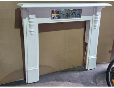 Fire place mantel with mirror
Dimensions 119cm H ...