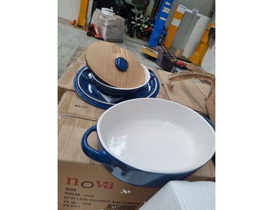 RRP:  $129 Nova Webb brand set of 2 oval casserole...