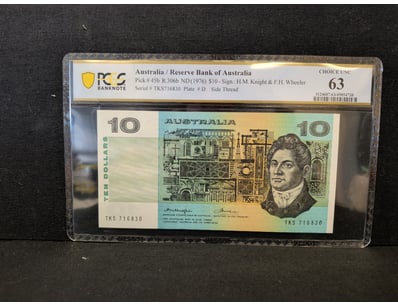 AUSTRALIA RESERVE BANK $10 NOTE 1976 (R306B ND)
...