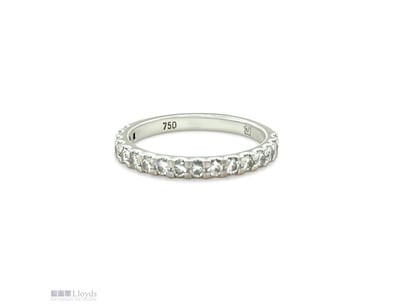 18CT WHITE GOLD DIAMOND WEDDING RING 0.39CT 2.27G ...