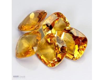 NATURAL 12.40CT CUSHION FACET CLEAN ORANGE CITRINE...