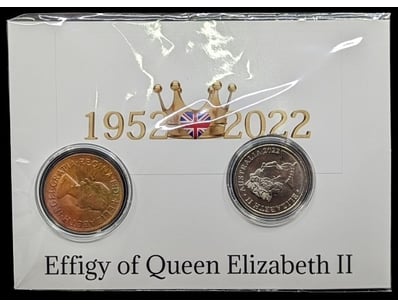 ROYAL AUSTRALIAN MINT 1952-2022 EFFIGY OF QUEEN EL...