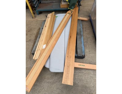 Queen Bed Frame, Silverlynx, Timber type with fabr...