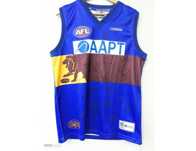 RARE EARLY 2000S BRISBANE LIONS AFL GUERNSEY - HAN...