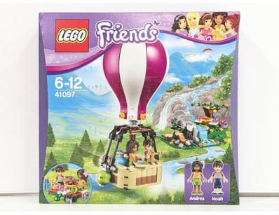 LEGO Friends set 41097 featuring a hot air balloon...