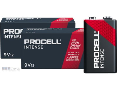 Procell Intense Power Alkaline 9V 12 Batteries - R...