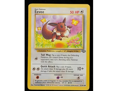 EEVEE POKÉMON TRADING CARD - BASE SET #51/64

58...