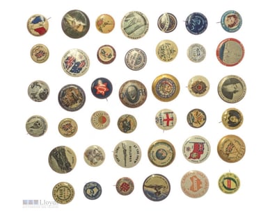COLLECTION OF VINTAGE PATRIOTIC AND COMMEMORATIVE ...