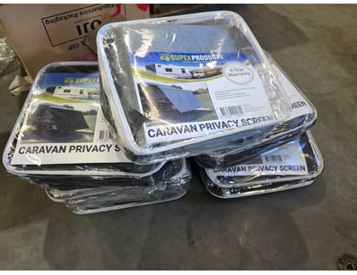 Caravan Privacy Screens 13ft to 18ft Grey and Blac...