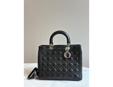 DIOR BLACK LARGE LADY DIOR WITH SHW & BLACK DIOR L...
