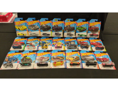 21X ASSORTED HOT WHEELS CARS INCLUDING TESLA CYBER...