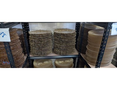 Extensive collection of decorative charger plates ...