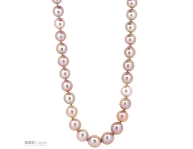 14K ROSE GOLD, PINK FRESHWATER CULTURED PEARLS AND...