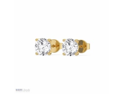 4.05 CARAT DIAMOND SOLITAIRE EARRINGS IGI CERTIFIE...