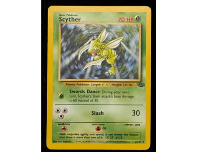 SCYTHER POKÉMON TRADING CARD - BASE SET #26/64

...