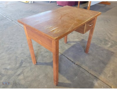 Wooden Small Desk with 1 Drawer - Brown. Used Cond...