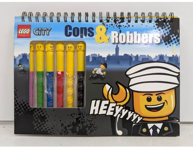 LEGO City "Cops & Robbers" spiral-bound desk calen...