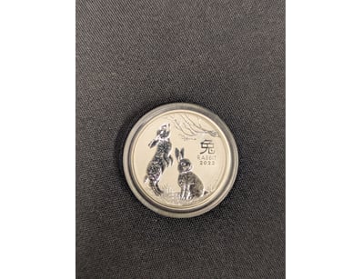 2023 YEAR OF THE RABBIT 50 CENT 1/2 OZ 9999 AG SIL...