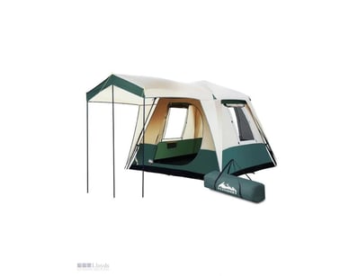 Rrp $699 - Dome Camping Tent 4 Person In Green/Bei...