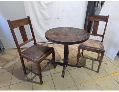 2-Seater Outdoor Table, Timber Style, Brown Finish...