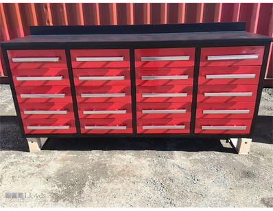 Unused Workshop bench, with 20 drawers, 50Kgs capa...