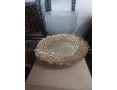 Extensive collection of decorative charger plates ...