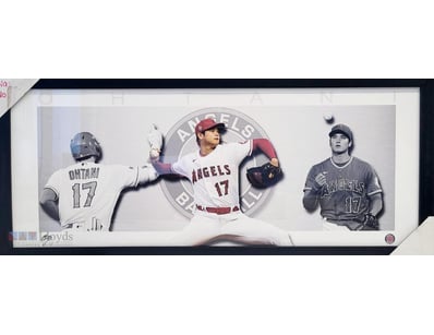 LOS ANGELES ANGELS PLAYER #17 MULTI-PANEL FRAMED A...