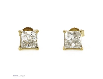 14K YELLOW GOLD, 1.98CT TDW DIAMOND, SOLITAIRE STU...