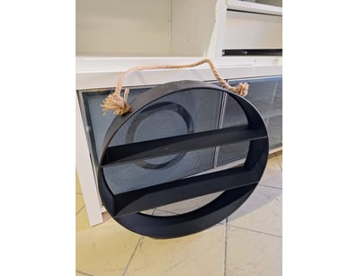 Circular Shelving, Metal Style, Black Finish

